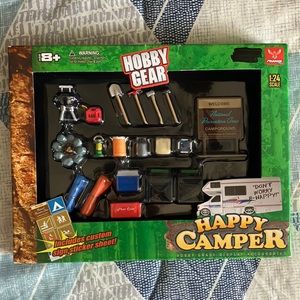 Hobby gear | miniature happy camper set for figure display accessories 1/24 1:24